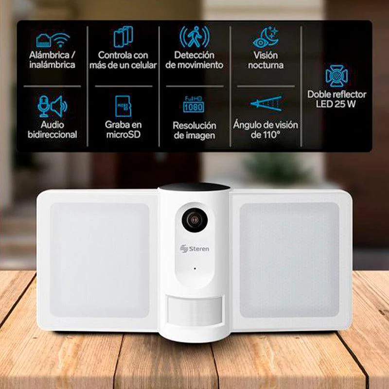 STEREN CAMARA SMART DE SEGURIDAD WI-FI FULL HD CON REFLECTOR LED - Image 3