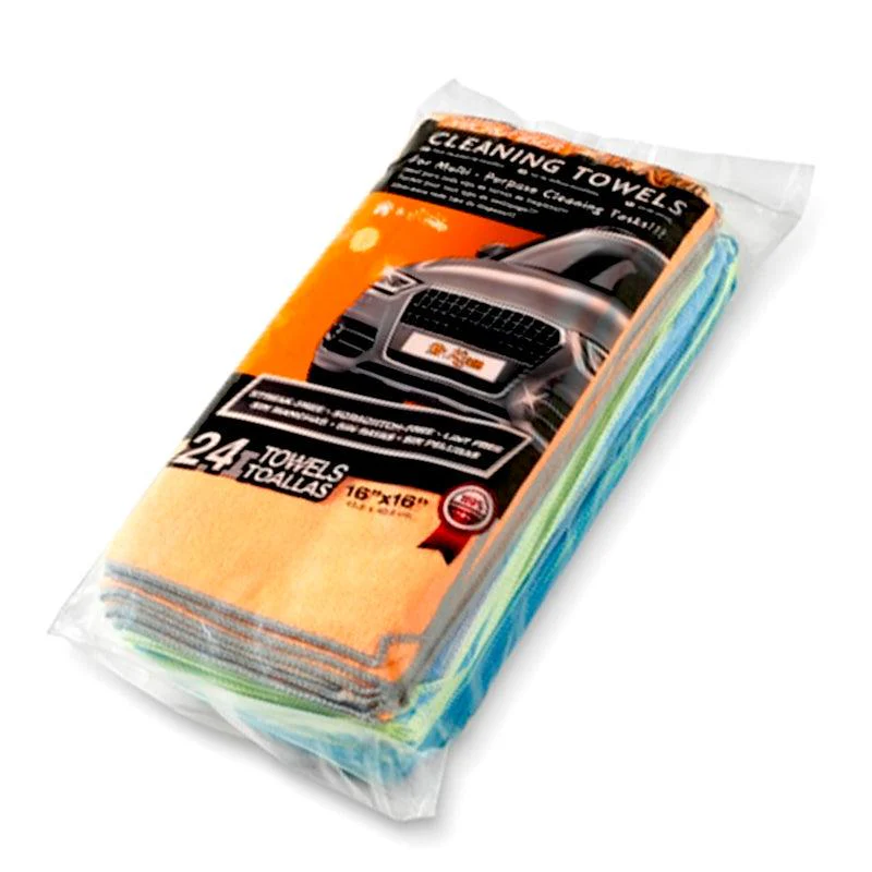 SWISS DRIVE PAQUETES DE TOALLAS DE MICROFIBRA MR. KLIN  (16" X 16") (24 PZAS) (10 SETS) KLIN624 - Image 3