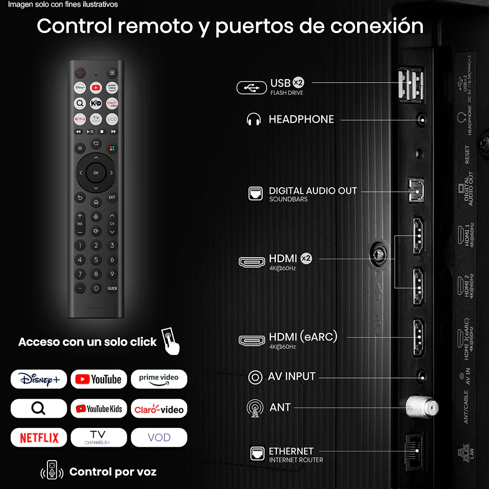 Televisor 50" Led Smart 50A6NV Hisense - Image 5