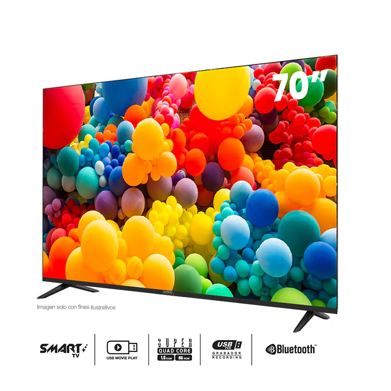Televisor 70" LED Smart CLED70SDL7, 4k Sankey diseño super delgado