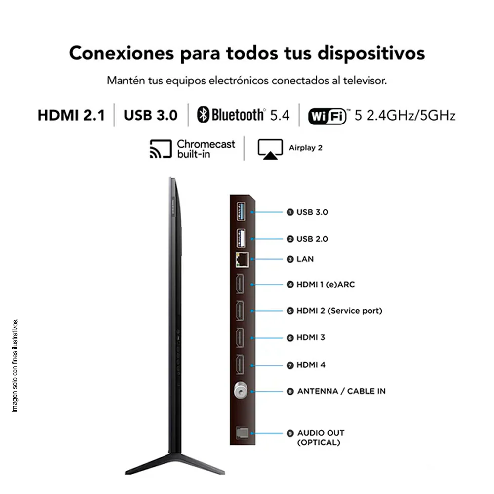 Televisor de 98" QLED Smart 4K, 98C6K TCL, Google TV - Image 3