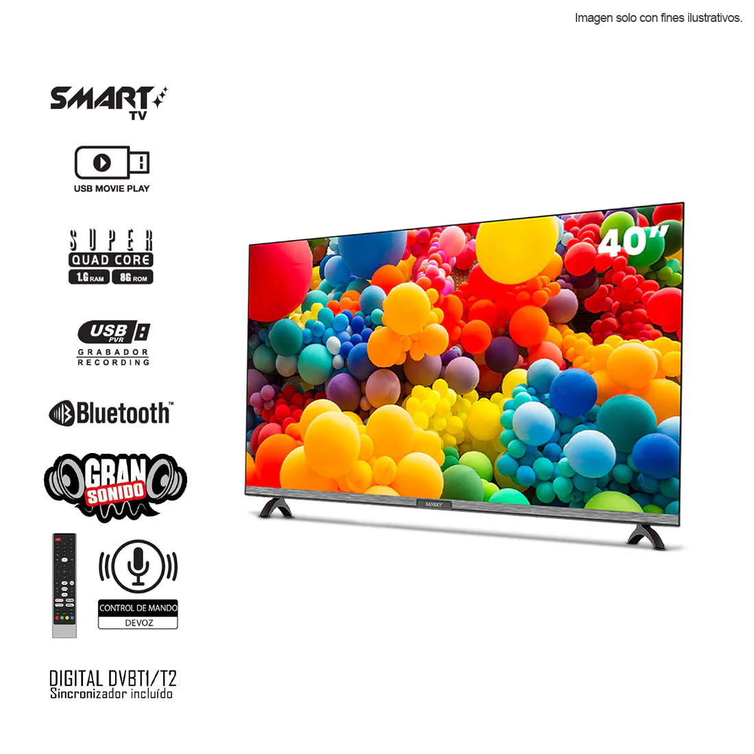 Televisor LED Smart 40" CLED40SDL7 Sankey HD - Image 2