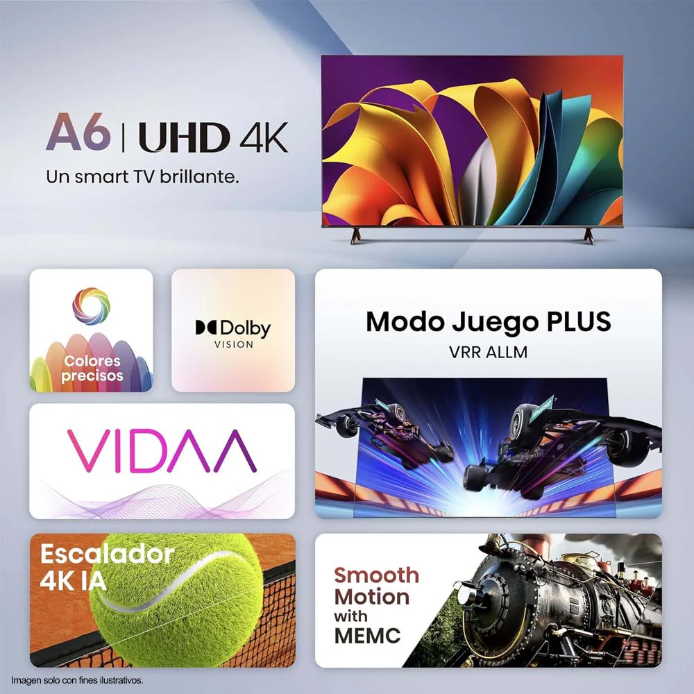 Televisor LED Smart UHD 55" 55A6NV, Hisense, 4K VIDAA - Image 4