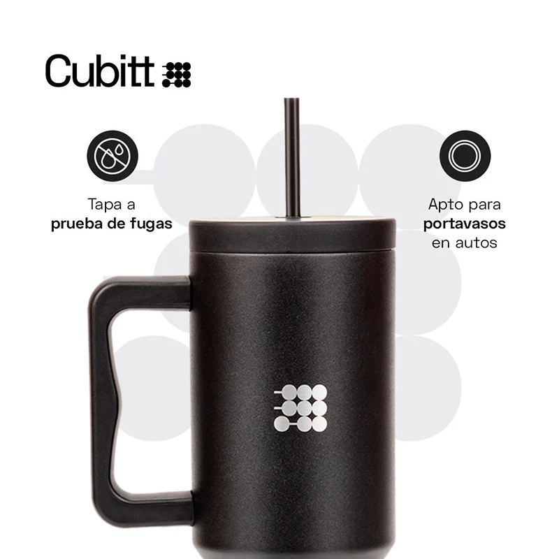 Termo para agua, 40 oz, CT-TUMB1, Cubitt, acero inoxidable, negro - Image 3