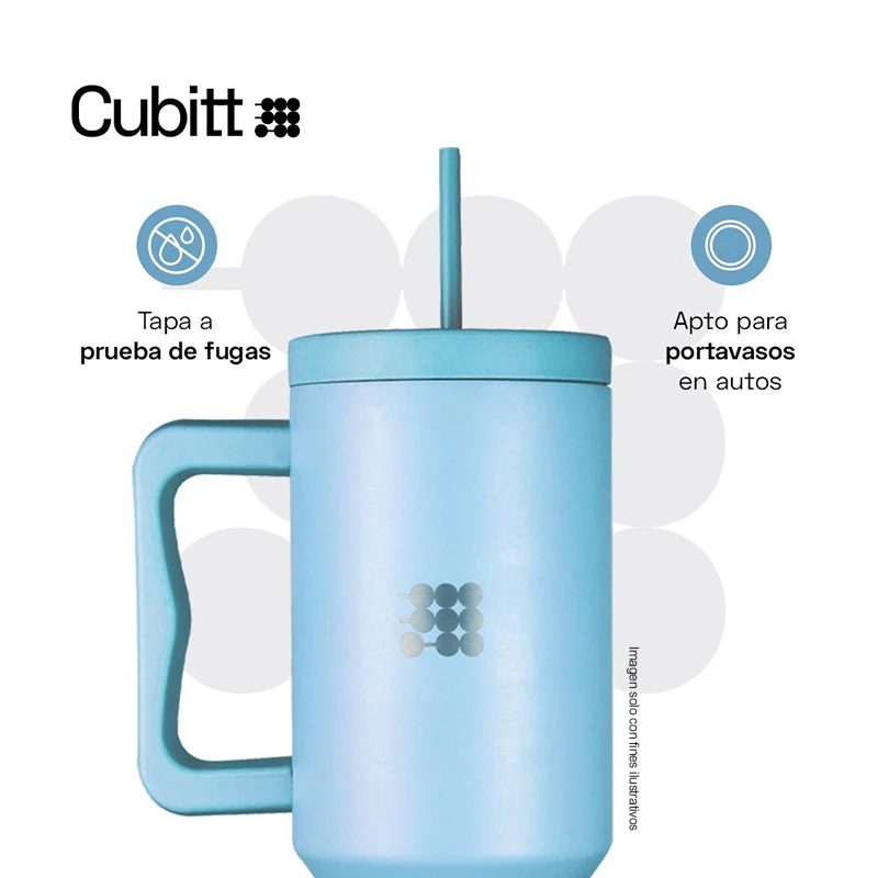 Termo para agua, 40 oz, CT-TUMB2, Cubitt, acero inoxidable, Azul claro - Image 3