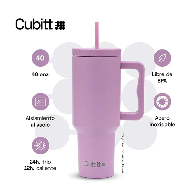 Termo para agua, 40 oz, CT-TUMB4, Cubitt, acero inoxidable, púrpura - Image 3