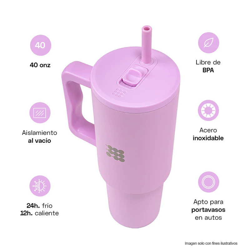 Termo para agua, 40 oz, CT-TUMB4, Cubitt, acero inoxidable, púrpura - Image 5