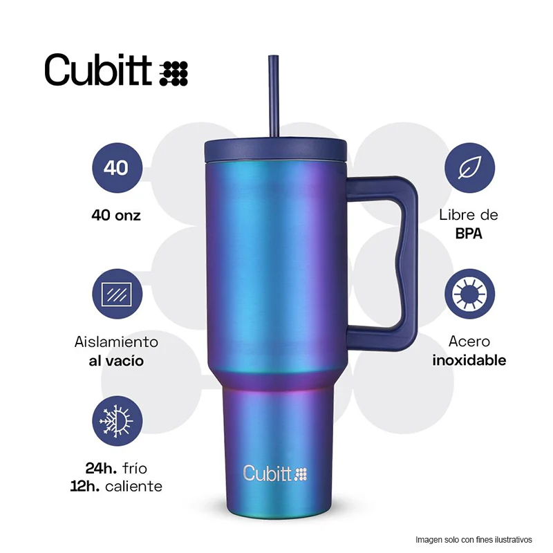 Termo para agua, 40 oz, CT-TUMB6, Cubitt, acero inoxidable, Cósmico - Image 4