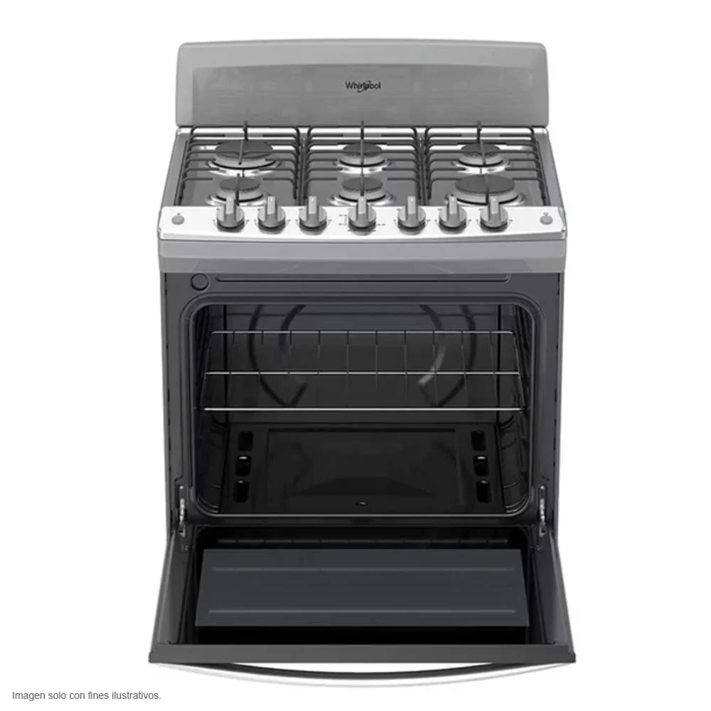Estufa a gas de 30" LWFR3000S Whilpool cubierta de acero inox. 6 quemadores - Image 3