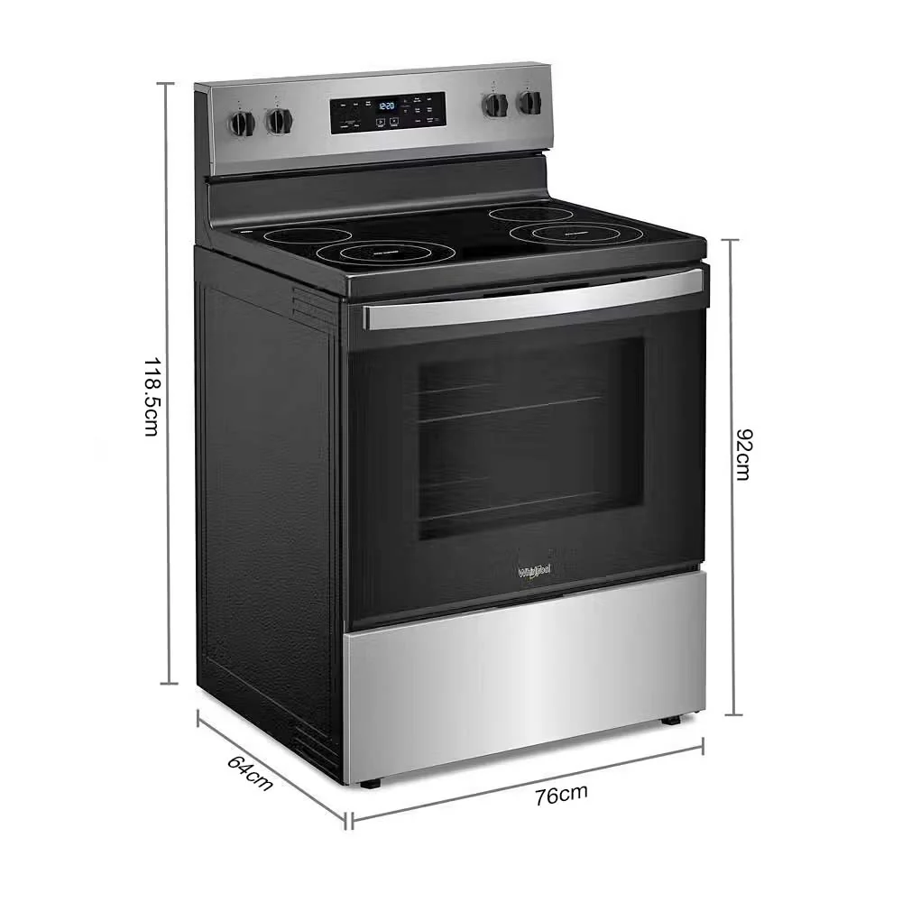 Estufa 30" eléctrica WFES3030RS Whirlpool, cubierta Vitroceramica modo Sabbath - Image 7