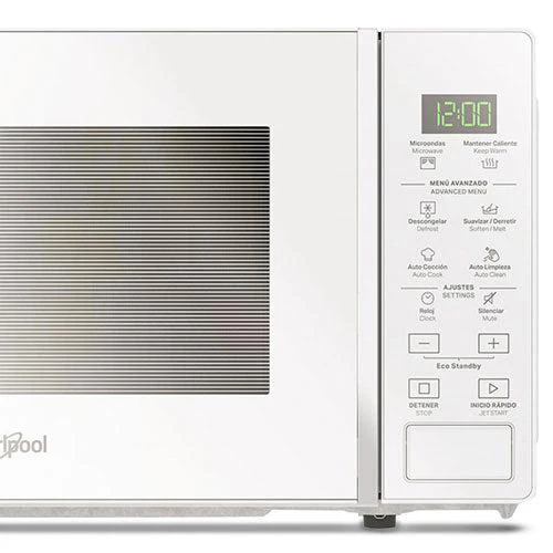 Microondas 0.7pc WM1807W Whirpool, color blanco 700W 5 niveles de potencia, 4 opciones para descongelar, 12 opciones de auto cocción. - Image 2